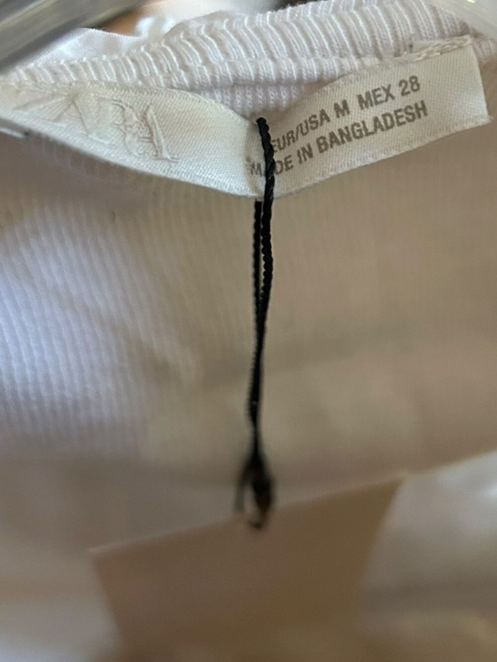 NWT Zara White Ribbed Tank with Ruffle Collar - Picture 13 of 14
